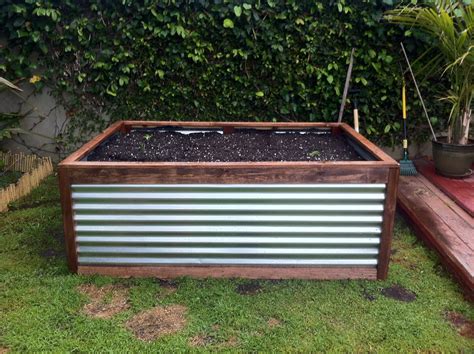 steel boxes for planters|planter box with galvanized metal.